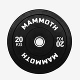 Mammoth Black Olympic Bumper Plates (singles)- In Stock