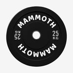 Mammoth Black Olympic Bumper Plates (singles)- In Stock