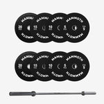 100kg Black Mammoth Barbell Set- In Stock